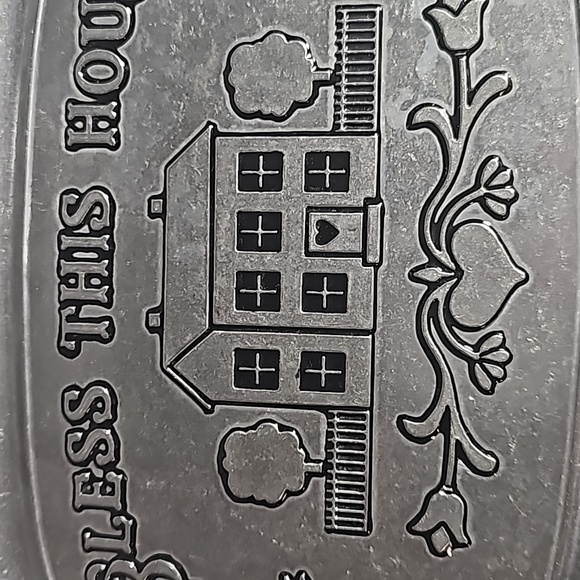 Wilton Armetale Vintage Pewter Bread Tray "Give Us This Day Our Daily Bread” - Picture 3 of 13